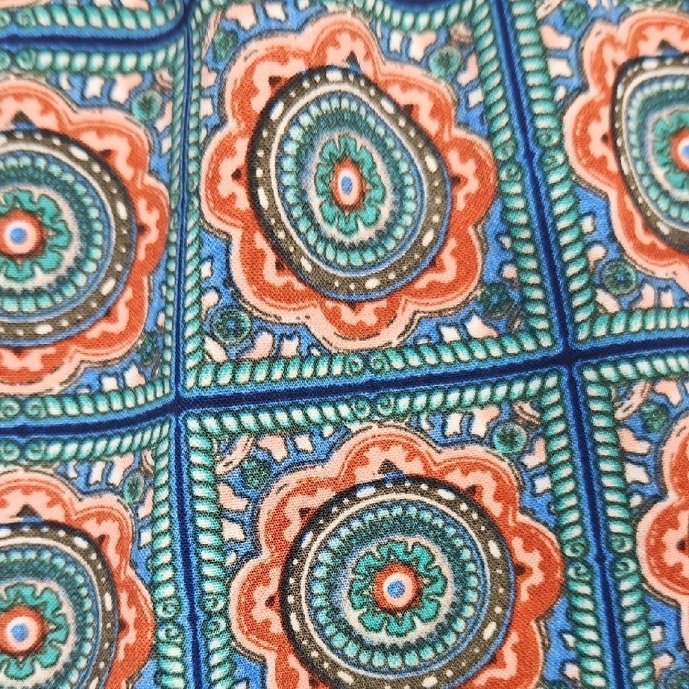 Orange Creek Blue and Red Patterned Athletic Shorts - Picture 2 of 7